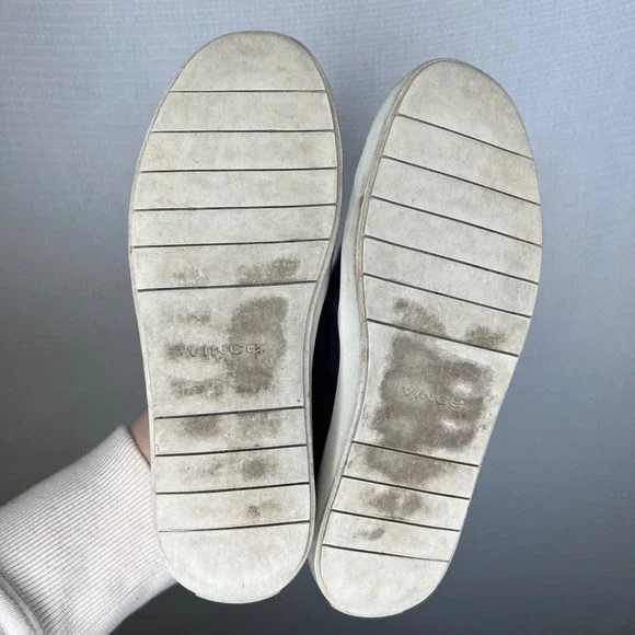 Vince Blair Black Snake Embossed Leather Slip On Sneakers Women 7.5 M EUR 37.5 - Picture 5 of 7